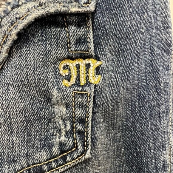 Miss Me Daphne Low Rise Bootcut Jeans Distressed Camo Size 28 - Picture 12 of 16